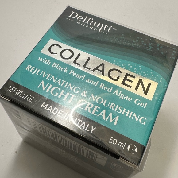 Delfanti Collagen with Black Pearl & Red Algae Gel Made in Italy Night Cream - Picture 6 of 6